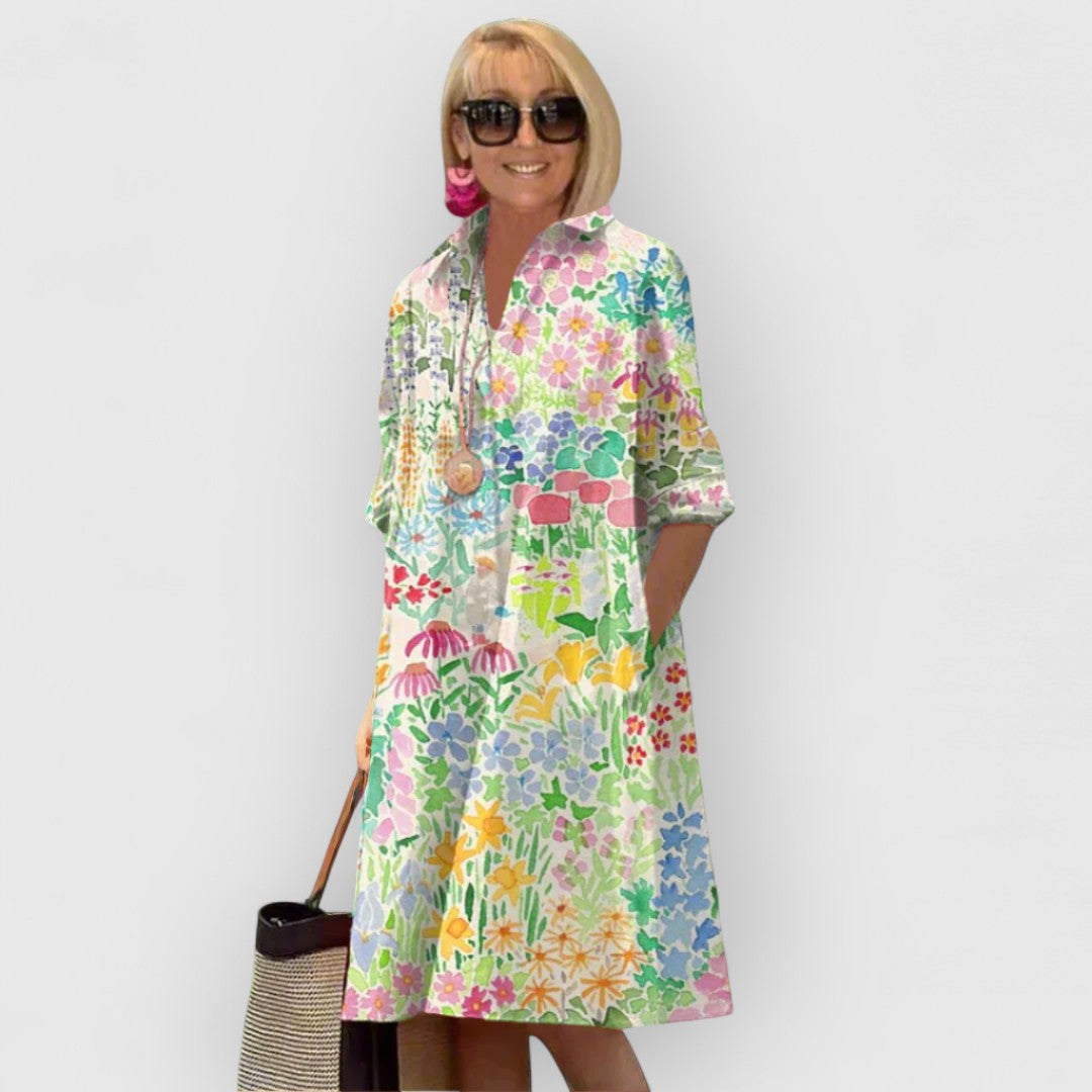 Ethnea | Premium Floral Dress
