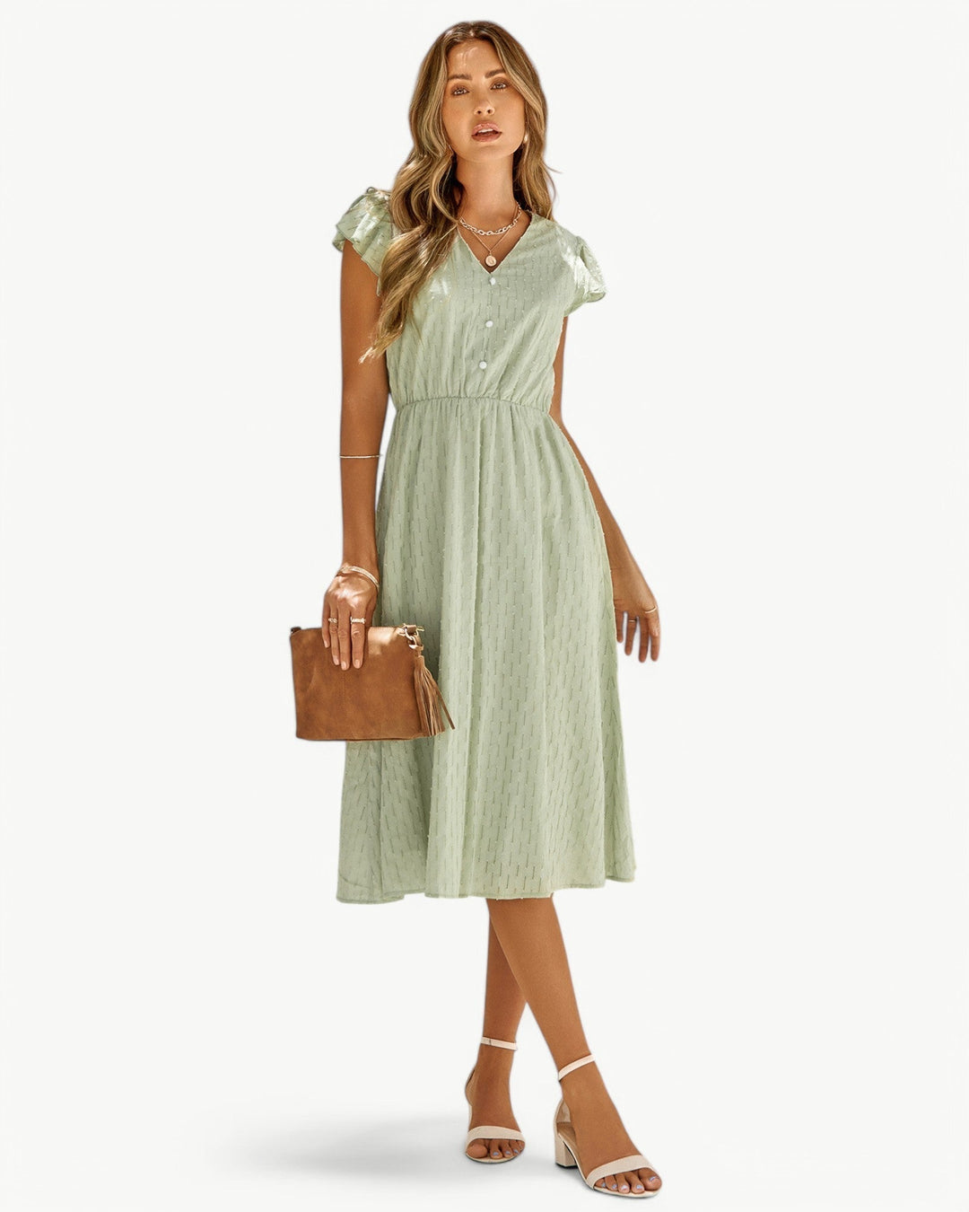 Orly|V-neck Midi Dress