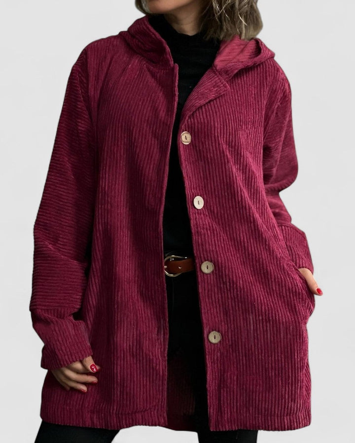 Mae | Cozy Corduroy Hooded Jacket