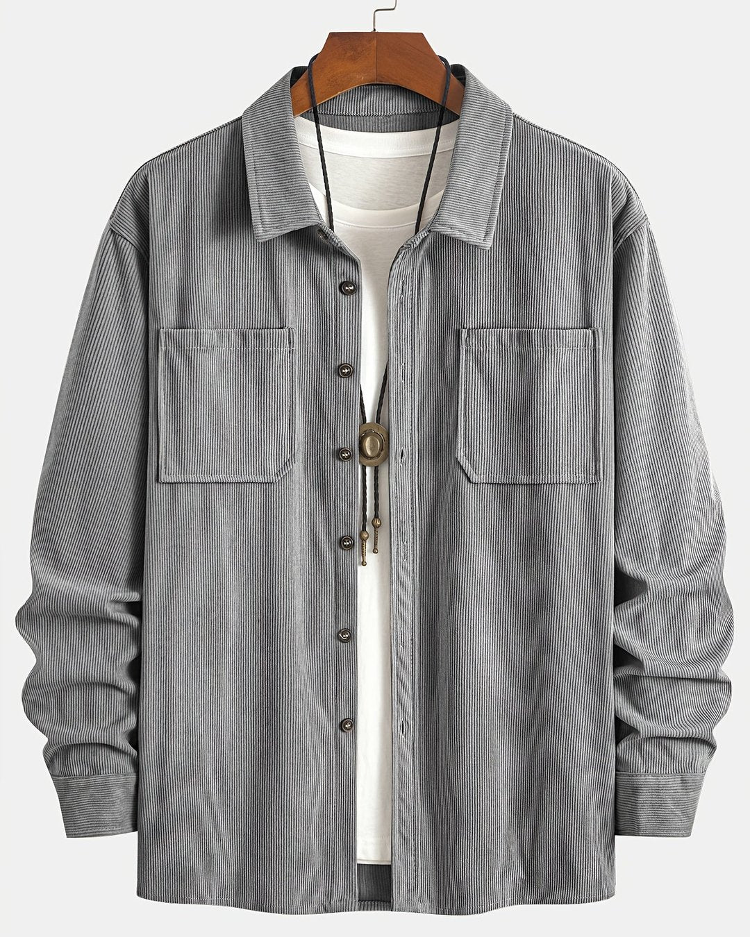 Indigo | Ribbed Textured Overshirt