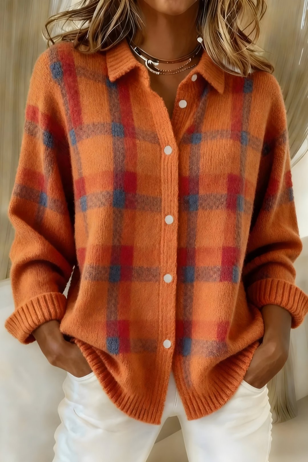 Rondelle | Plaid Knit Cardigan