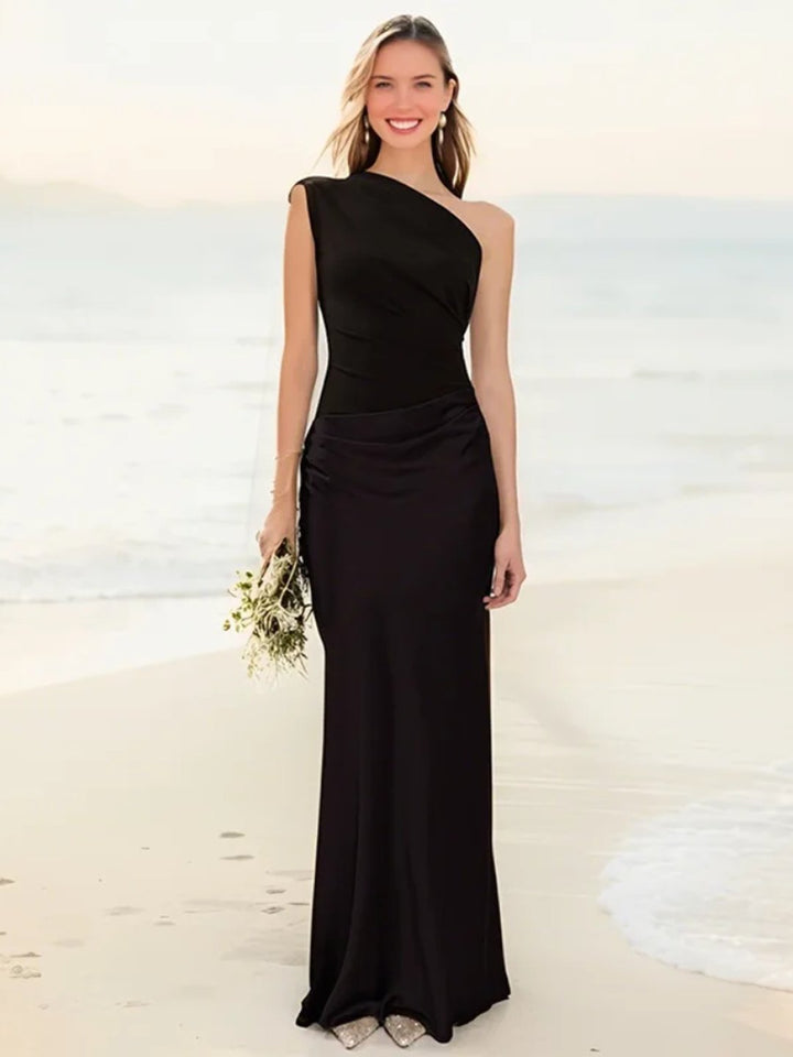 Nanette | One-Shoulder Satin Maxi Dress