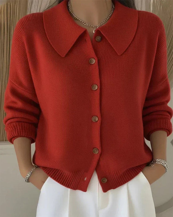 Traci | Button Collar Cardigan