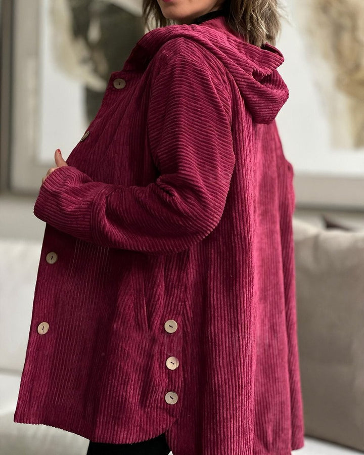 Mae | Cozy Corduroy Hooded Jacket