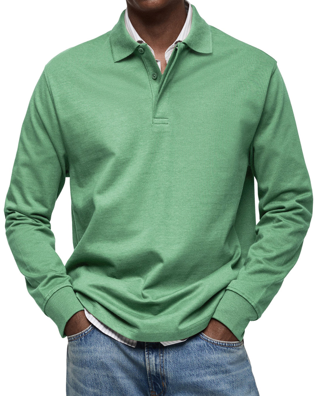 Grant | Luxury Long-Sleeve Polo Shirt