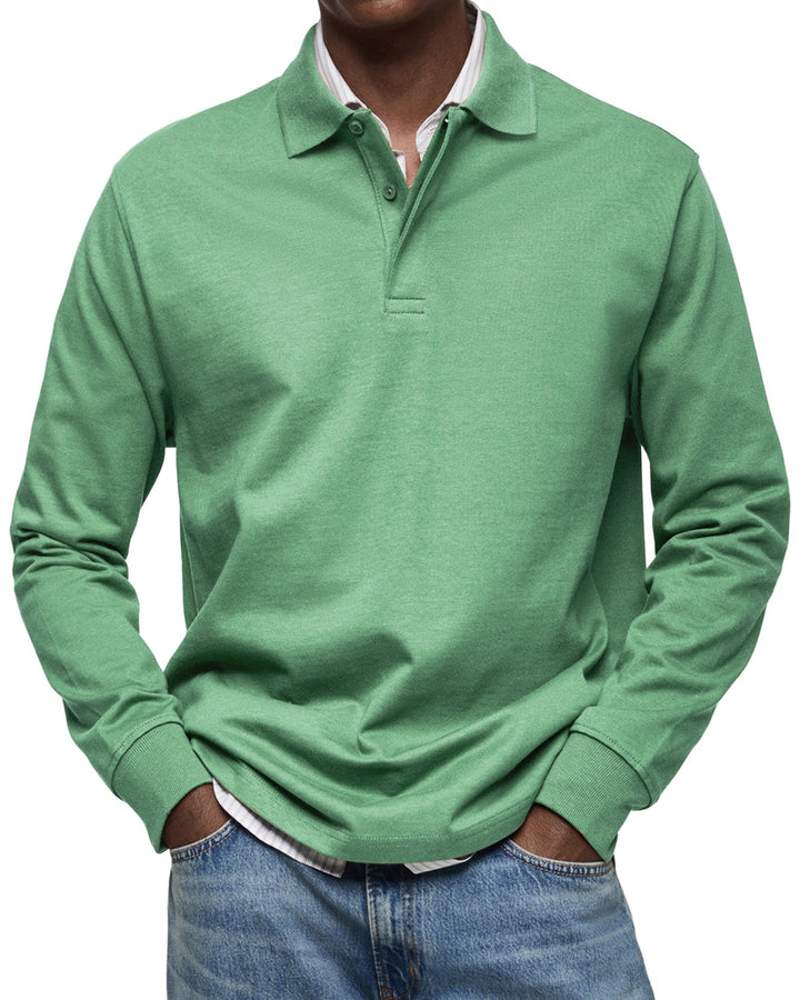 Grant | Luxury Long-Sleeve Polo Shirt