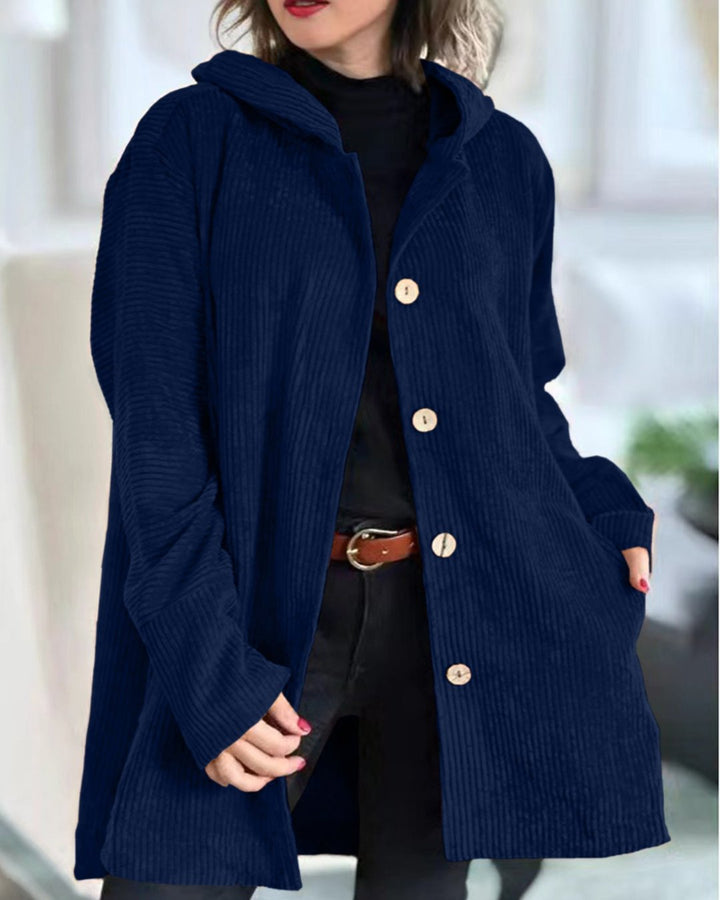 Mae | Cozy Corduroy Hooded Jacket