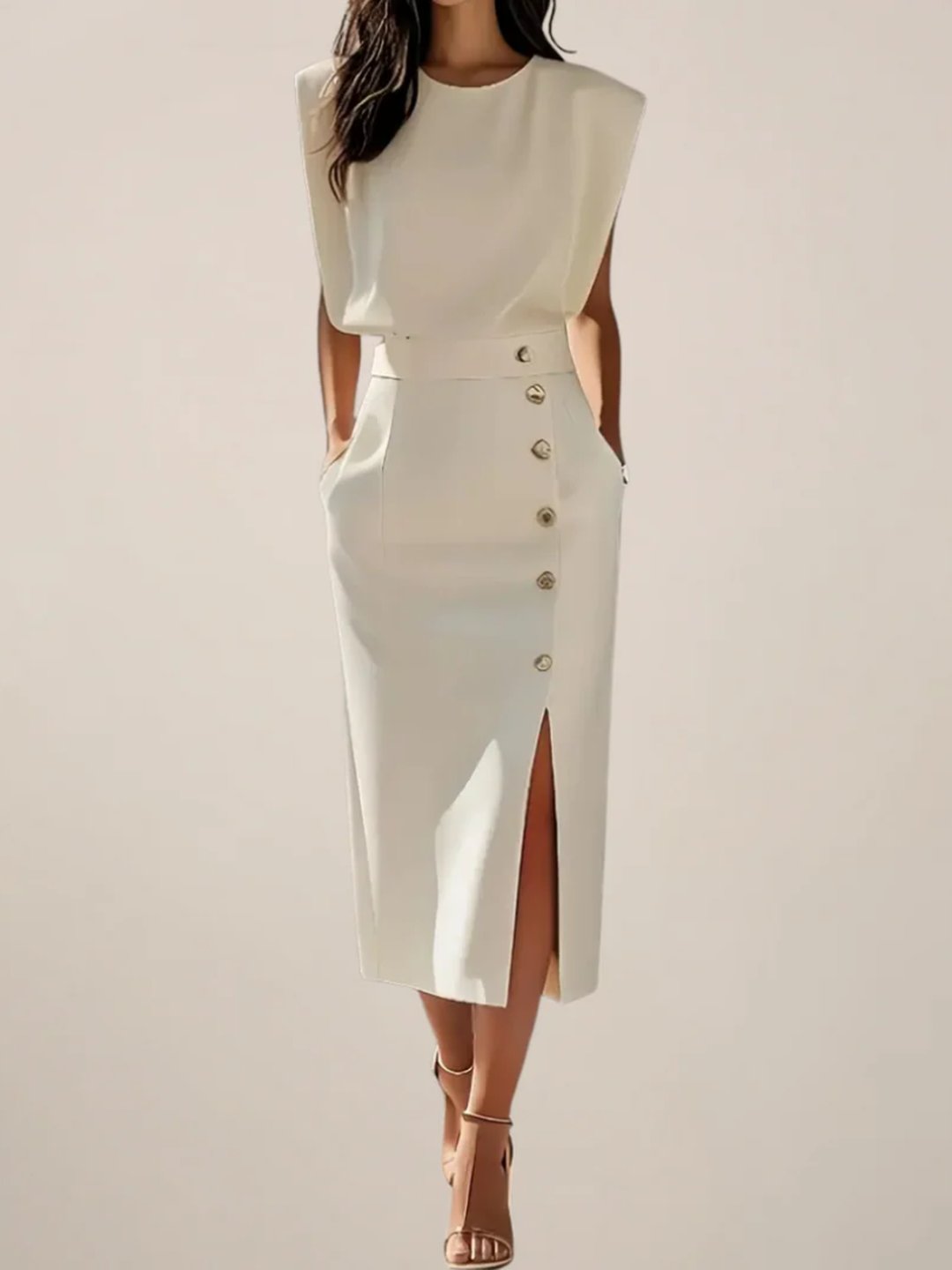 Petronella | Midi Dress with Side Slit