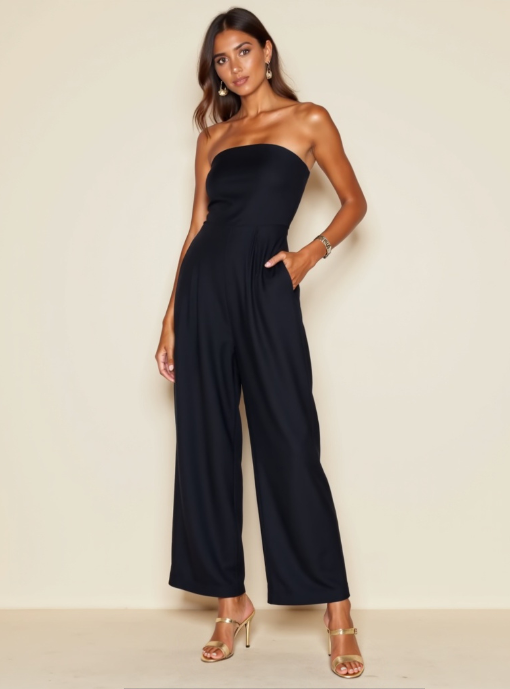 Kyline | Luxe Strapless Jumpsuit