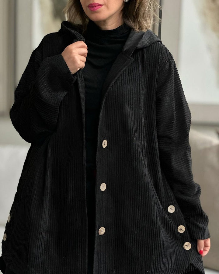 Mae | Cozy Corduroy Hooded Jacket