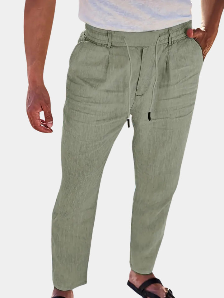 Otis | Wide Linen Drawstring Pants