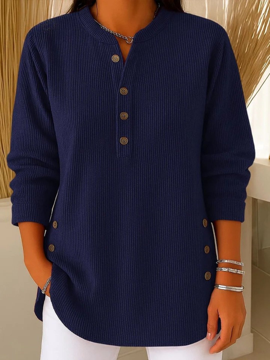Laurentia | Button Henley Tunic
