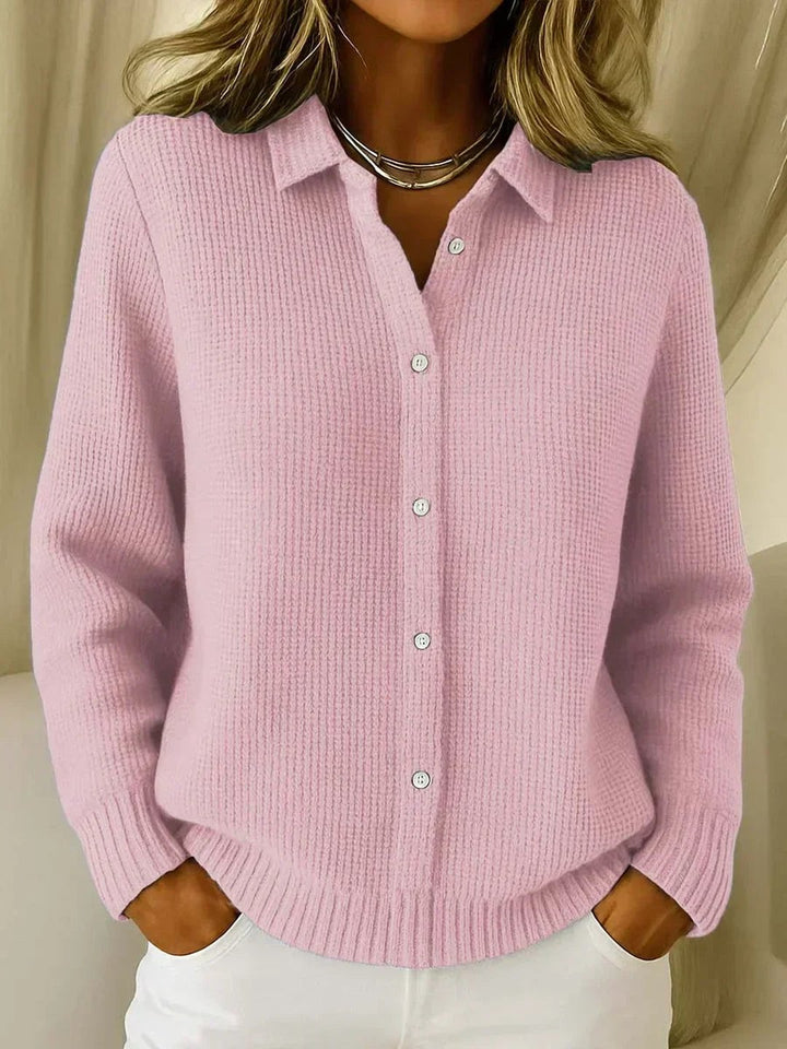 Vesta | Textured Knit Button-Up Cardigan