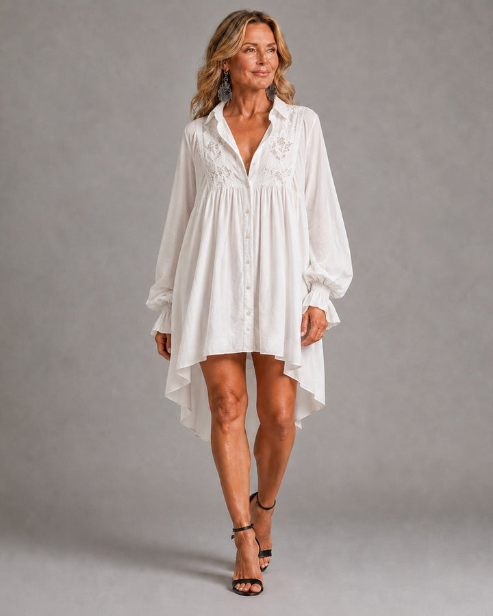Torri | Lace Shirt Mini Dress