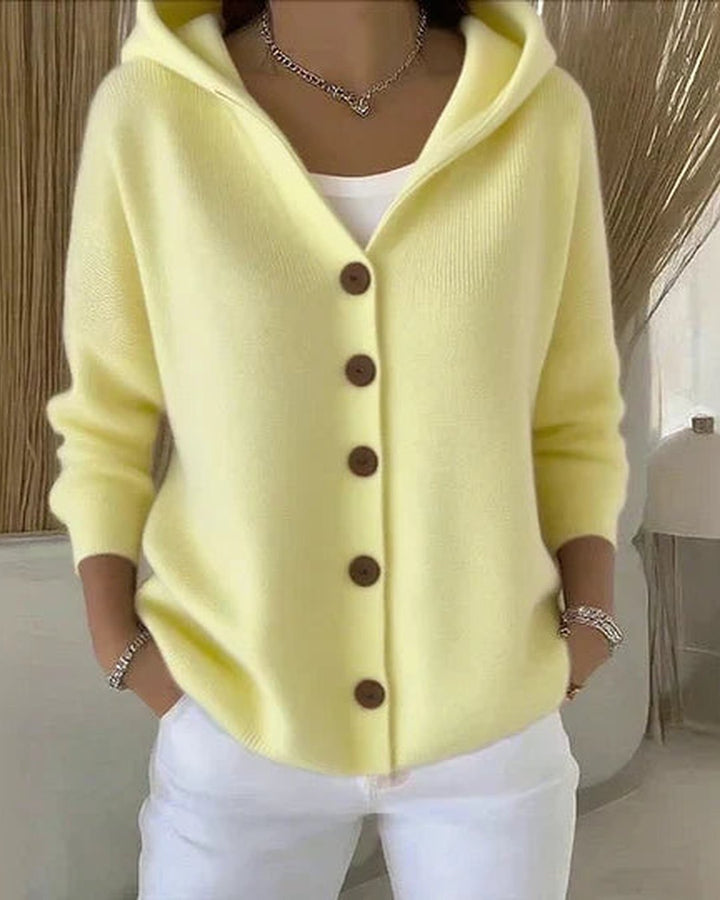 Torrey | Hooded Button-Up Knit Cardigan