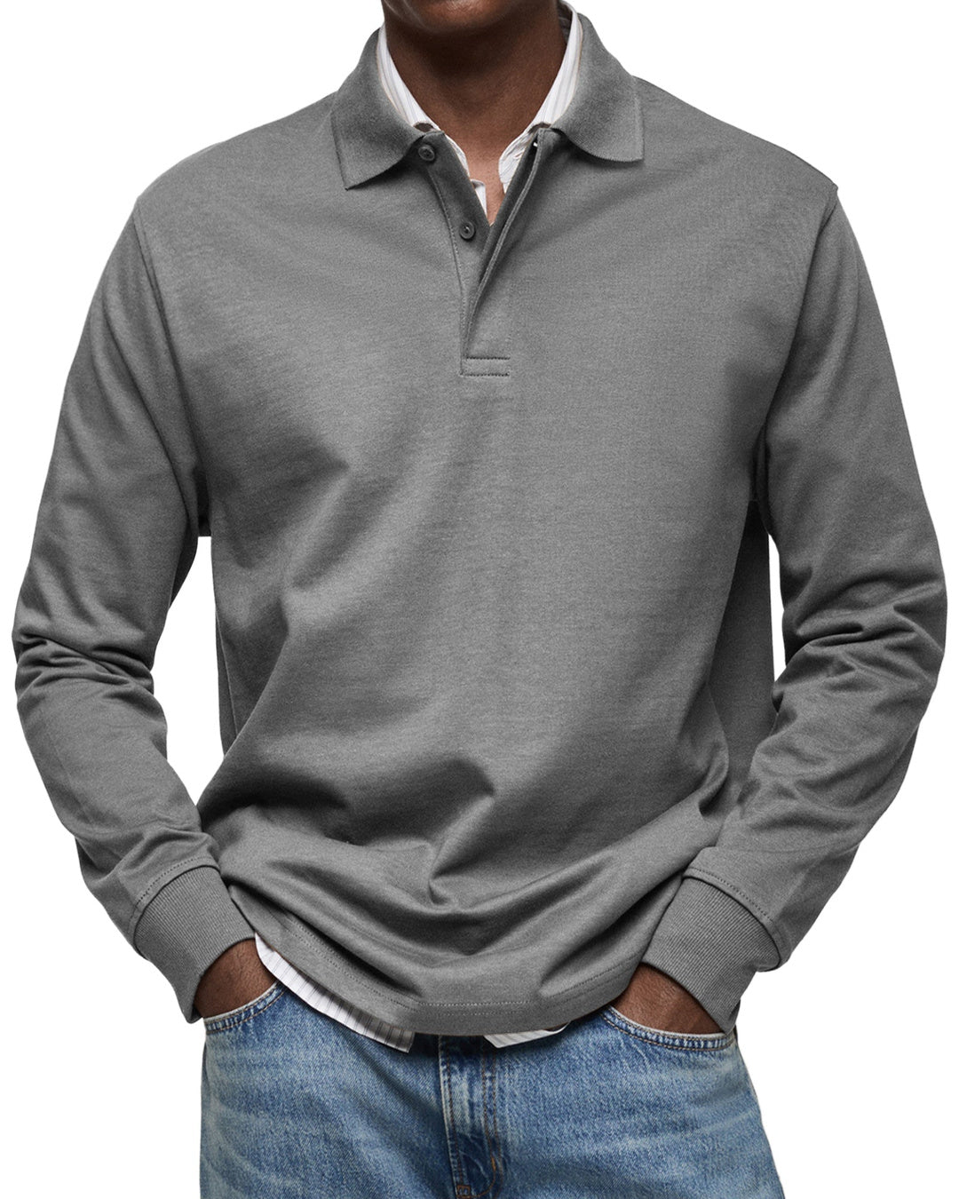 Grant | Luxury Long-Sleeve Polo Shirt