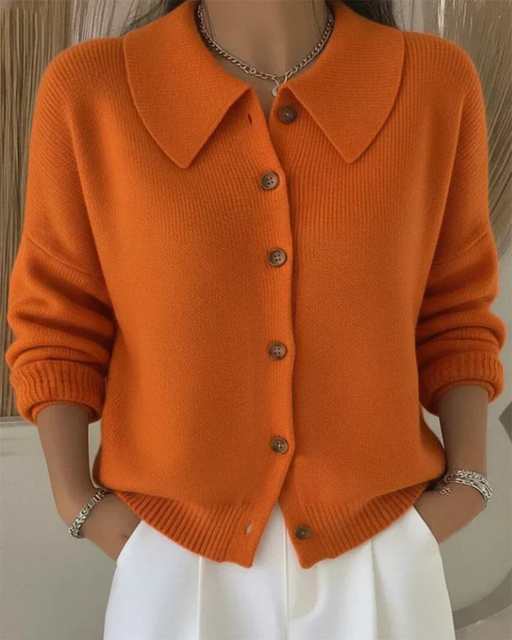Traci | Button Collar Cardigan