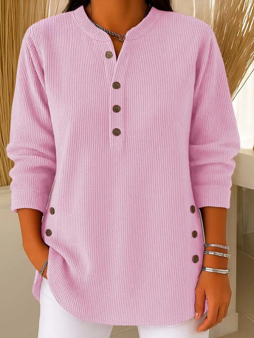 Laurentia | Button Henley Tunic
