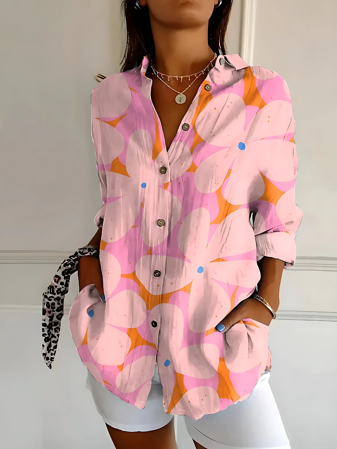 Viviana | Floral Wave Blouse