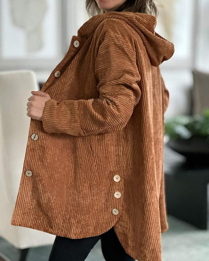 Mae | Cozy Corduroy Hooded Jacket