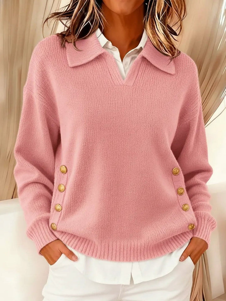 Eibhlin | V-Neck Sweater with Collar