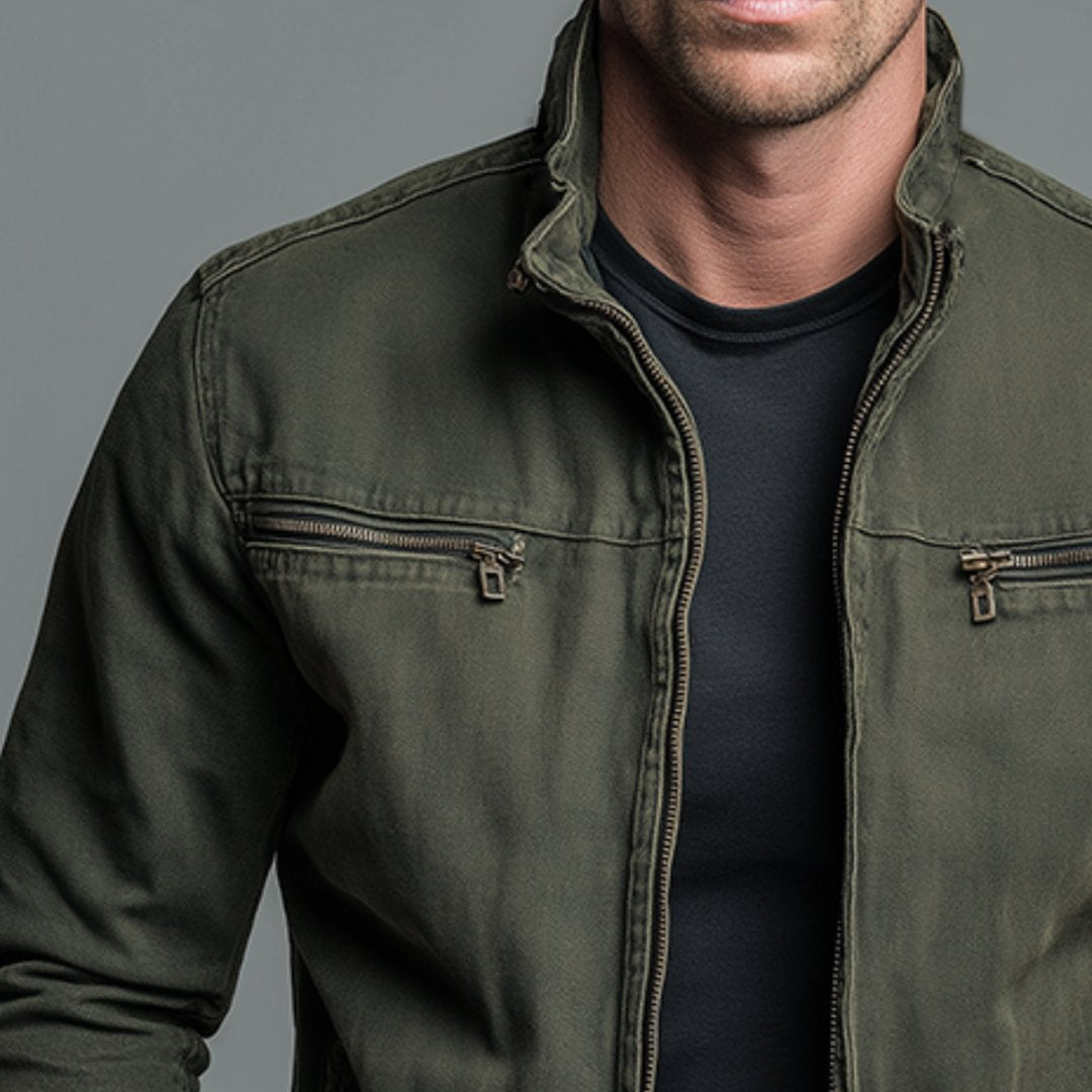 Rodney | Vintage Cotton Zip Jacket