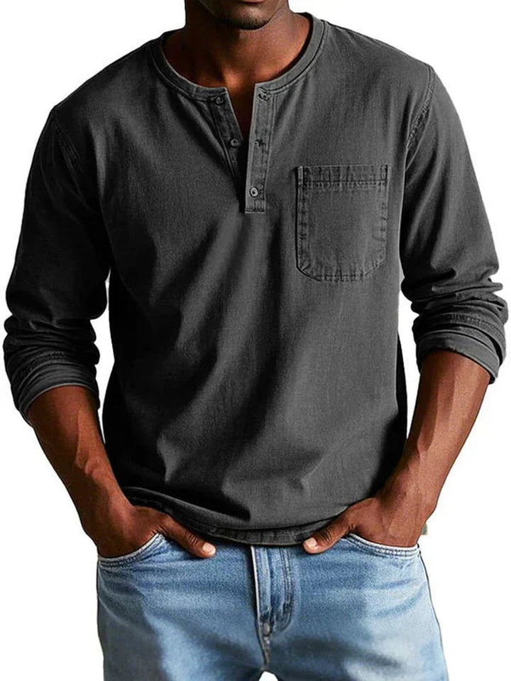 Orville | Casual Long Sleeve Henley Shirt