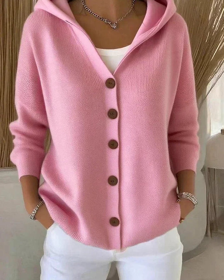Torrey | Hooded Button-Up Knit Cardigan