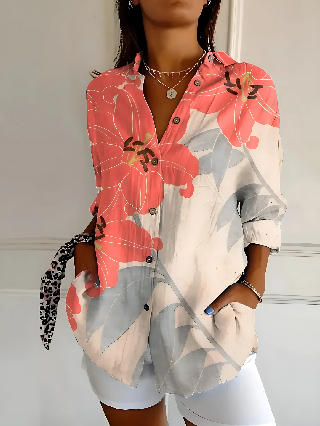 Viviana | Floral Wave Blouse