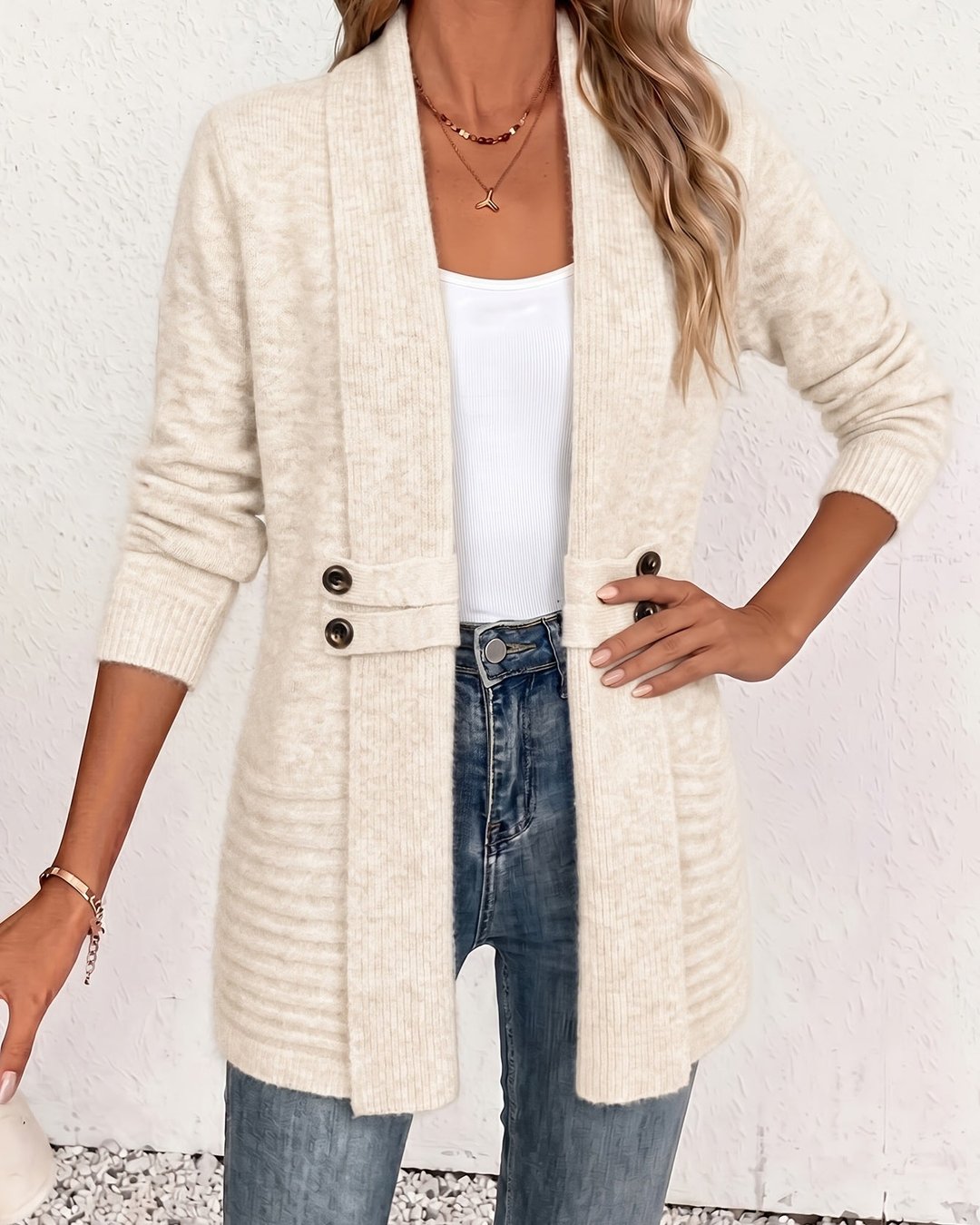 Ivanka | Elegant Women's Cardigan With Belt