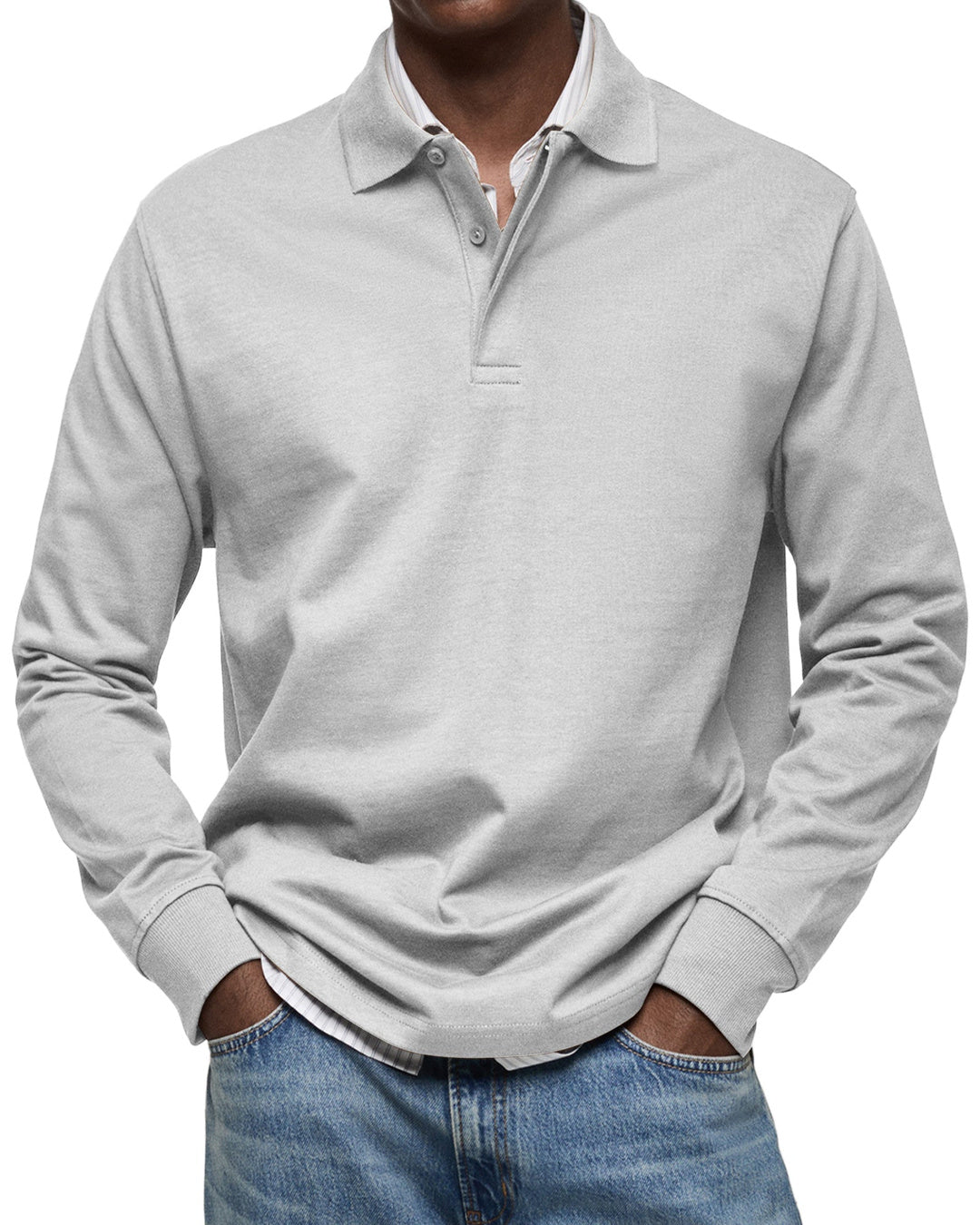 Grant | Luxury Long-Sleeve Polo Shirt