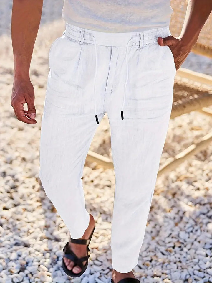 Otis | Wide Linen Drawstring Pants
