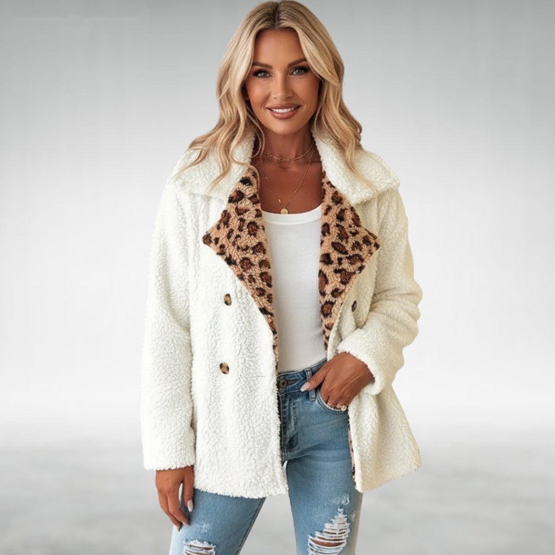 Giuliana | Cozy Leopard Teddy Coat