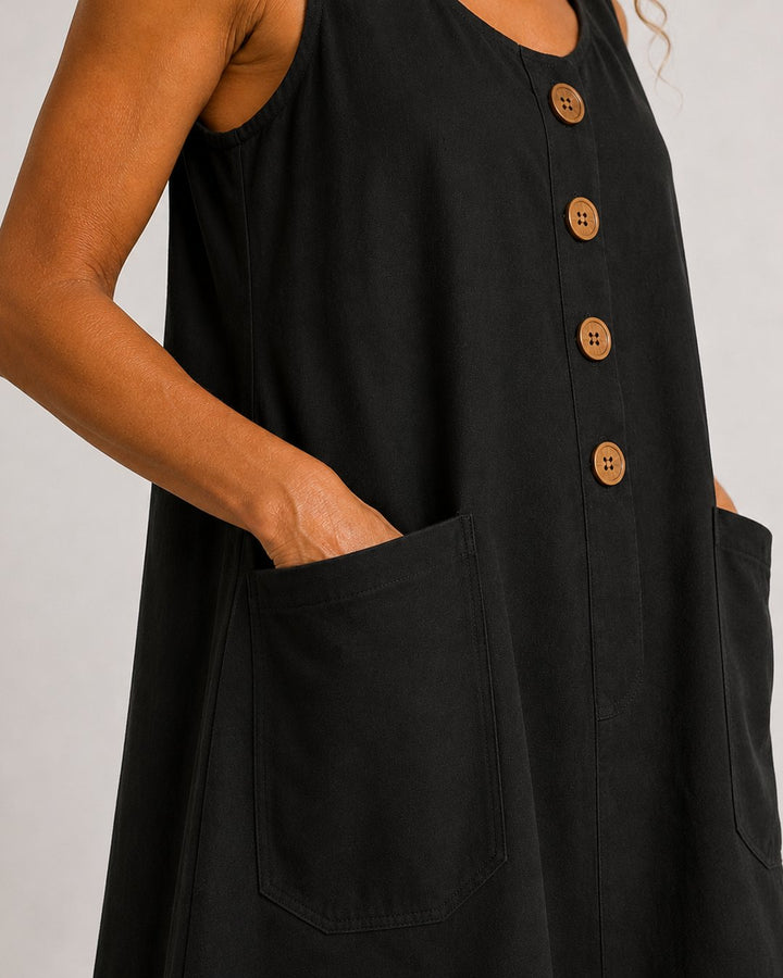 Grete | Sleeveless Button-Front Mini Dress