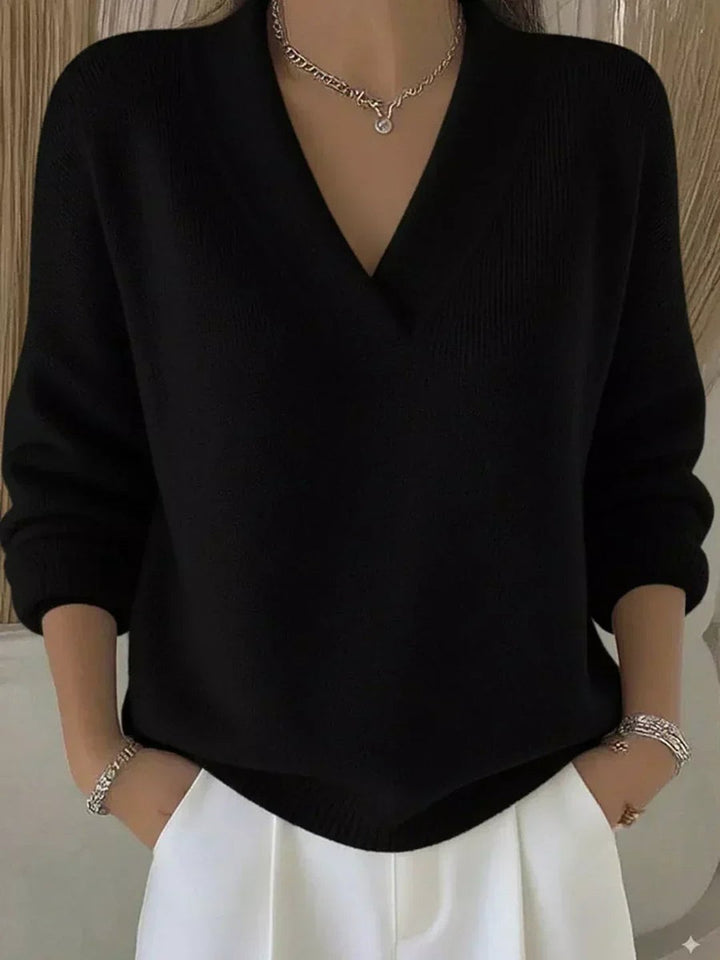 Vica | Relaxed V-Neck Sweater
