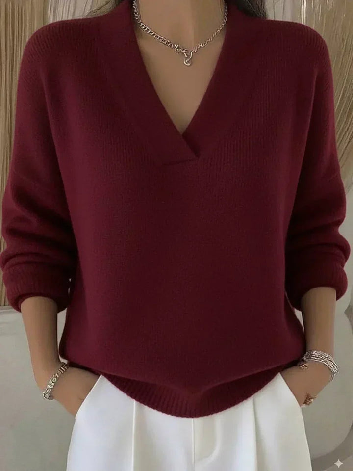 Vica | Relaxed V-Neck Sweater