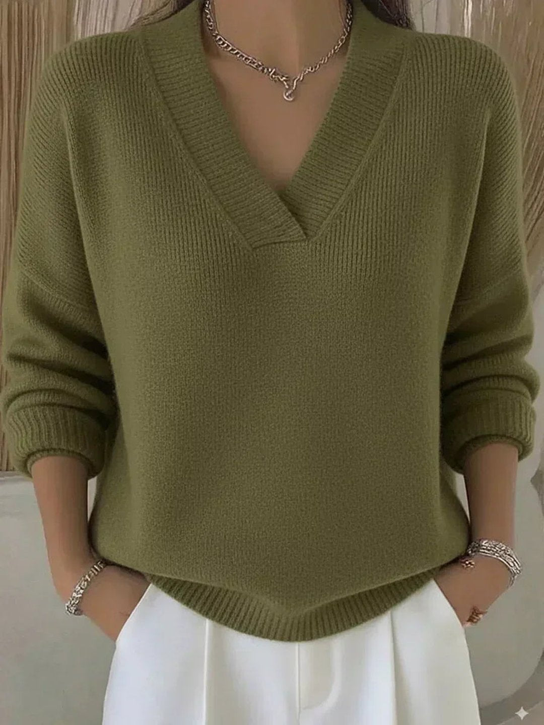 Vica | Relaxed V-Neck Sweater