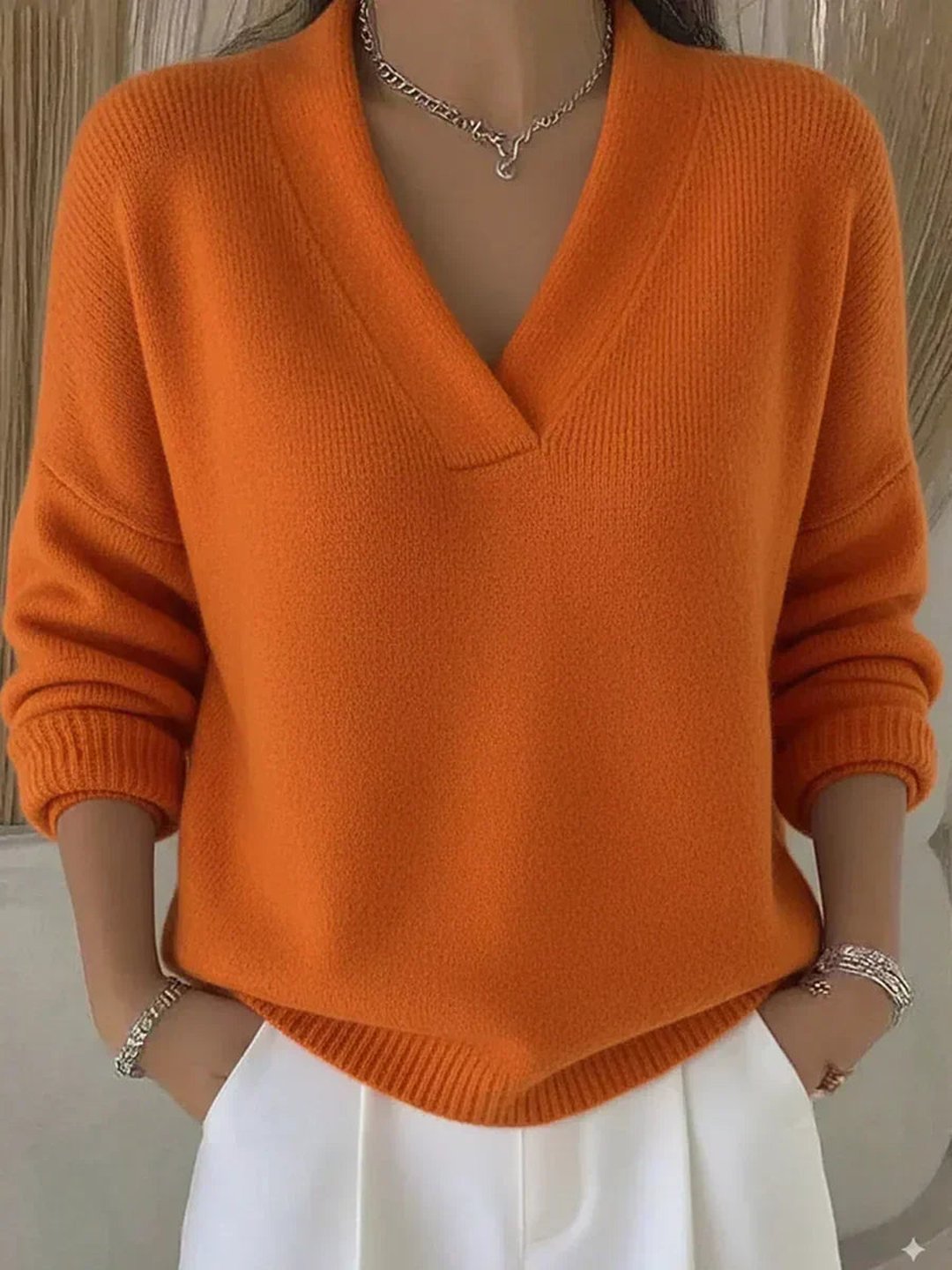 Vica | Relaxed V-Neck Sweater