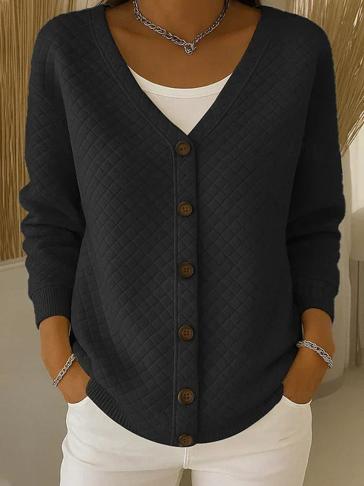 Virgil | Quilted Button-Front Cardigan