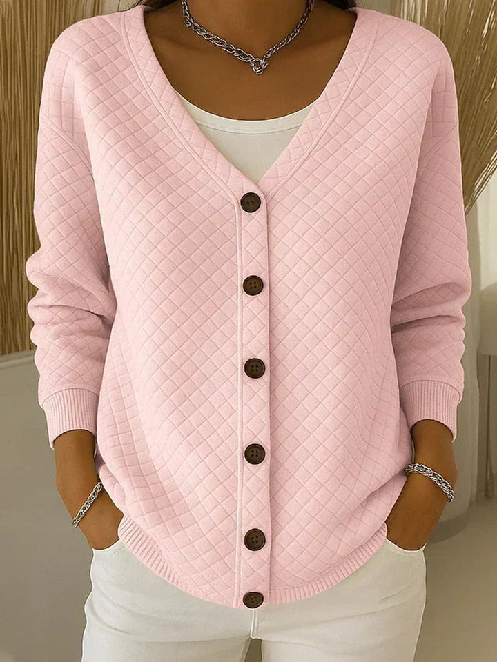 Virgil | Quilted Button-Front Cardigan