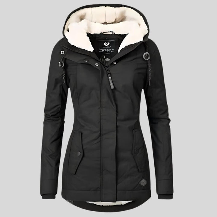 Iliana | Long Jacket with Hood and Lining