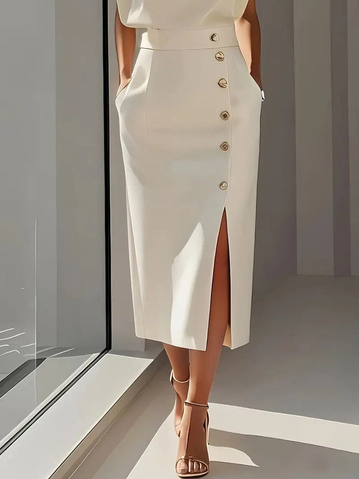 Petronella | Midi Dress with Side Slit