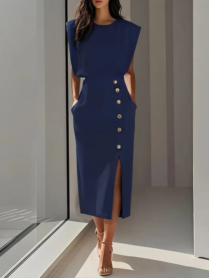 Petronella | Midi Dress with Side Slit