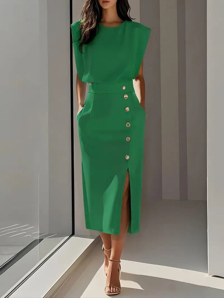 Petronella | Midi Dress with Side Slit