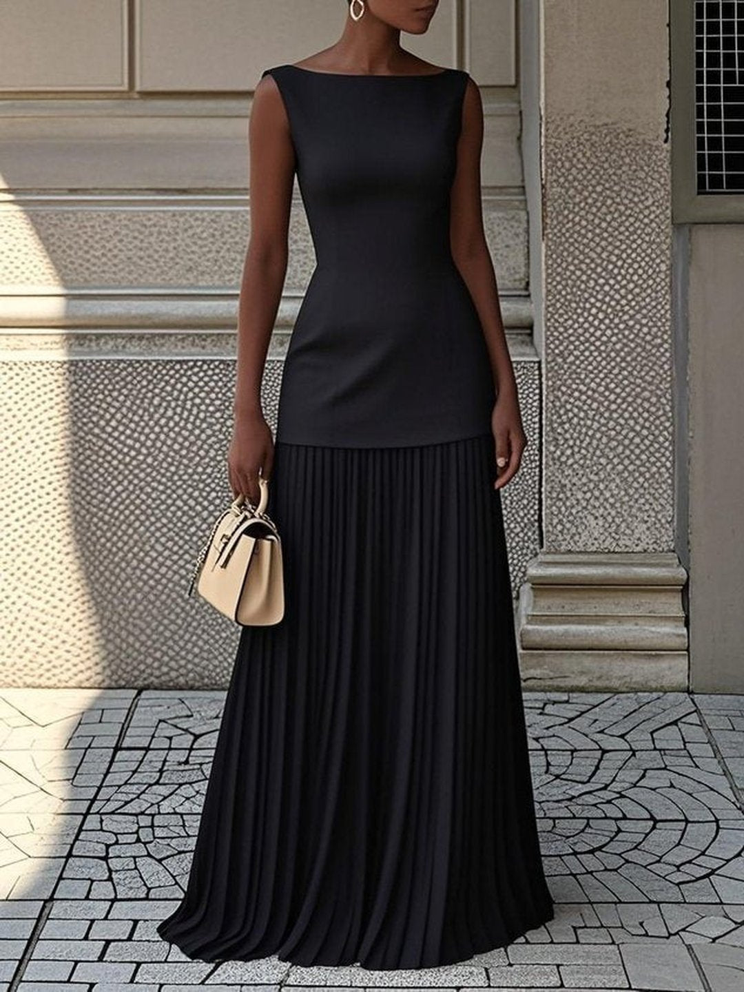 Tonya | Pleated Maxi Dress