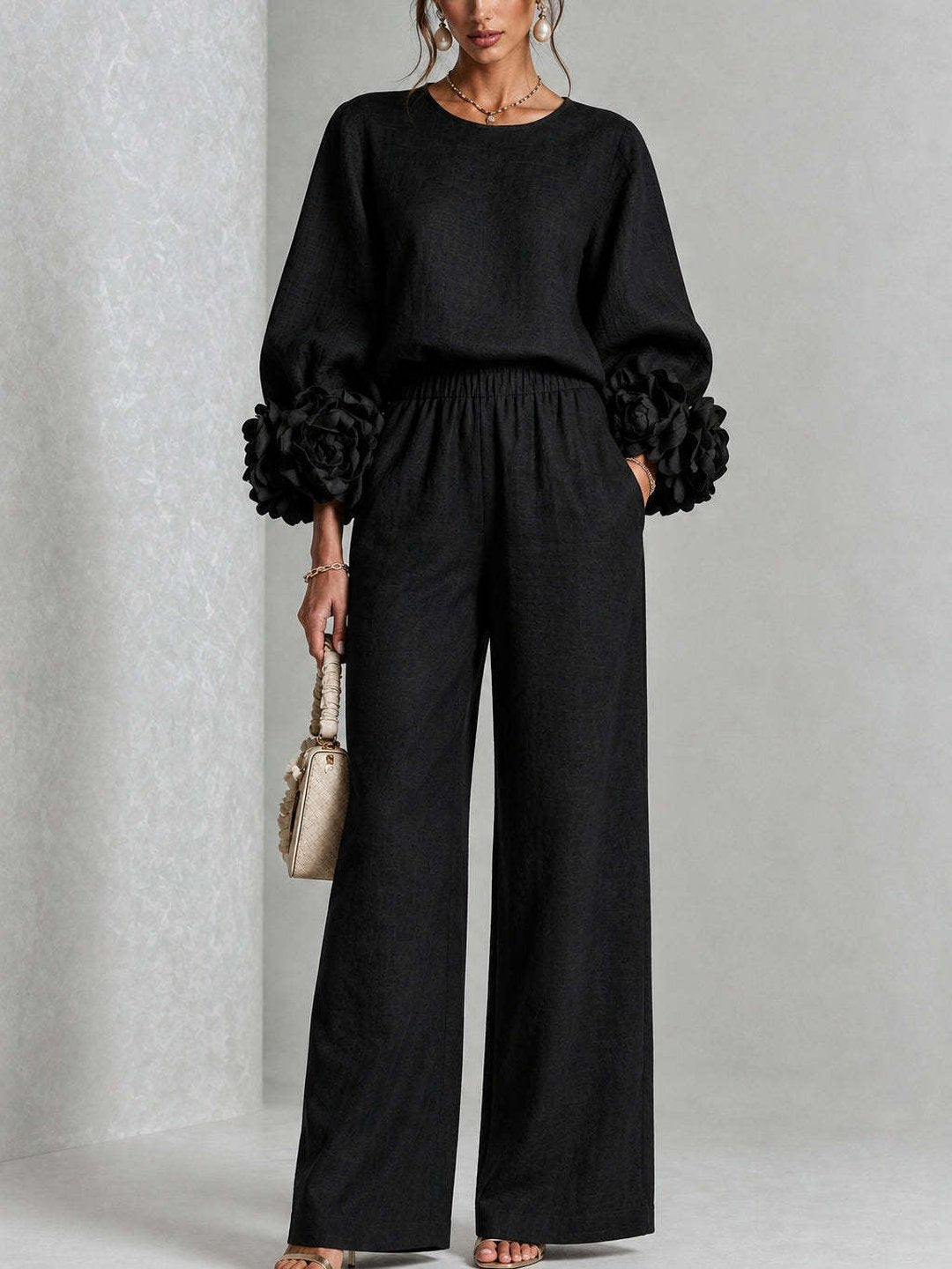 Gale | Floral Cuff Two-Piece Set