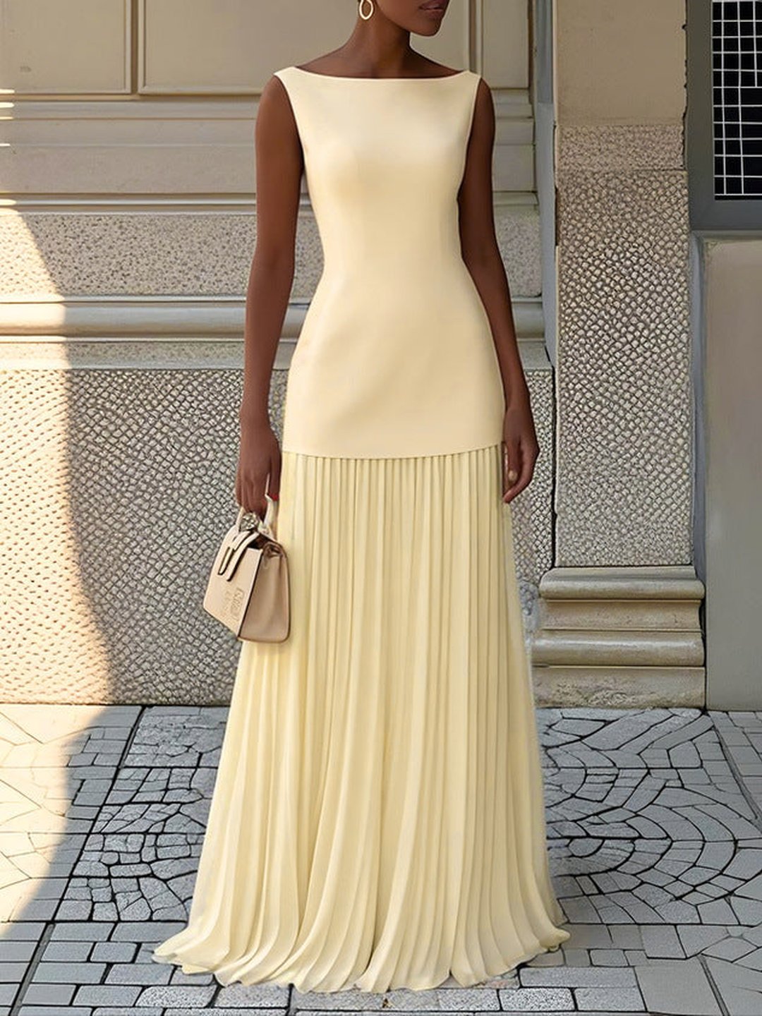 Tonya | Pleated Maxi Dress
