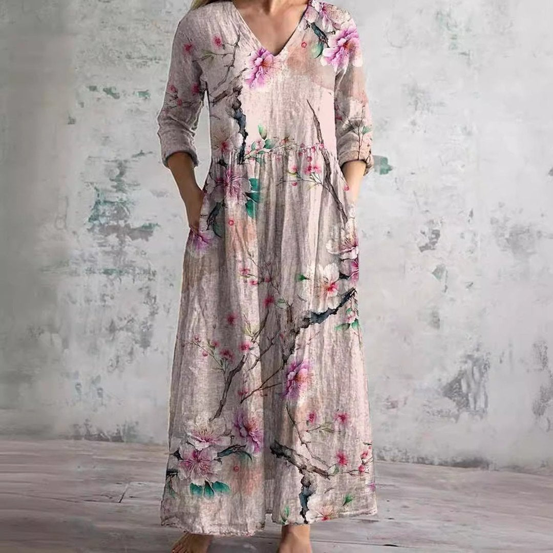 Nigella | Floral V-Neck Summer Dress