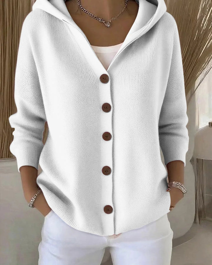 Torrey | Hooded Button-Up Knit Cardigan