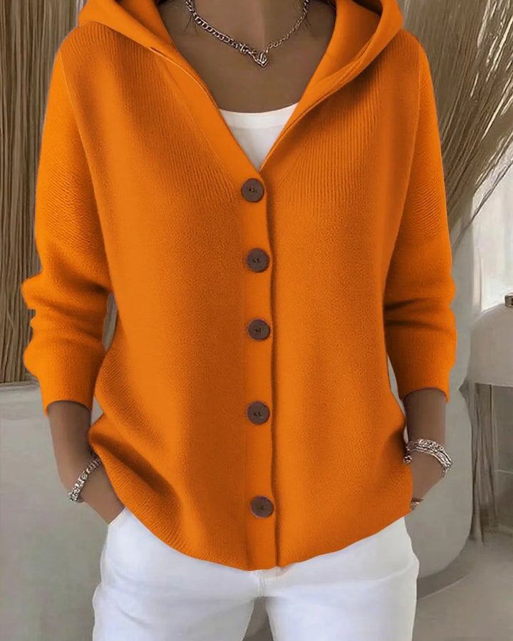 Torrey | Hooded Button-Up Knit Cardigan